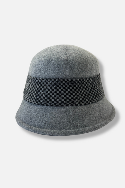 Ribbon Bungee Bucket Hat - Grey