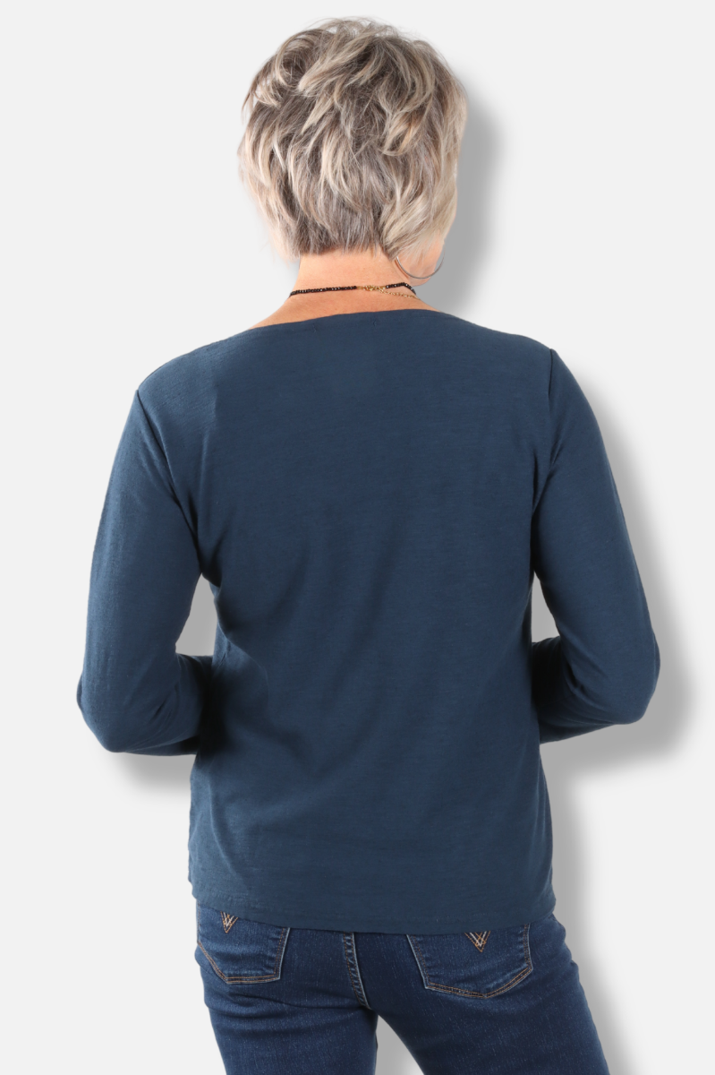 3/4 Sleeve Boatneck Tee - Etan