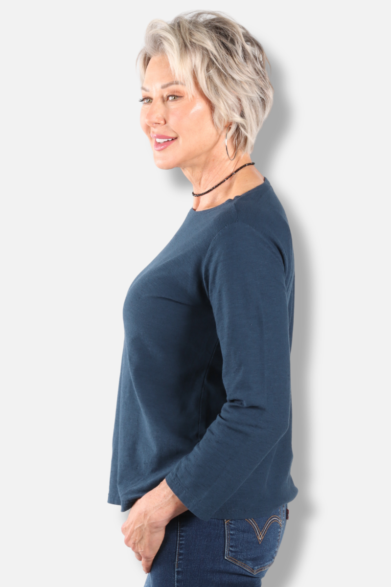 3/4 Sleeve Boatneck Tee - Etan
