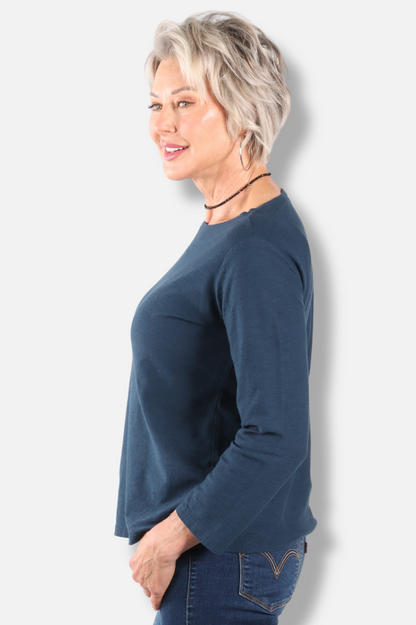 3/4 Sleeve Boatneck Tee - Etan