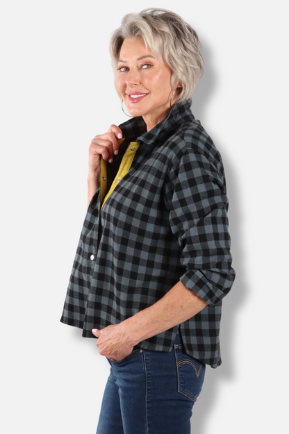 Snap Back Shirt - Dusty Denim 