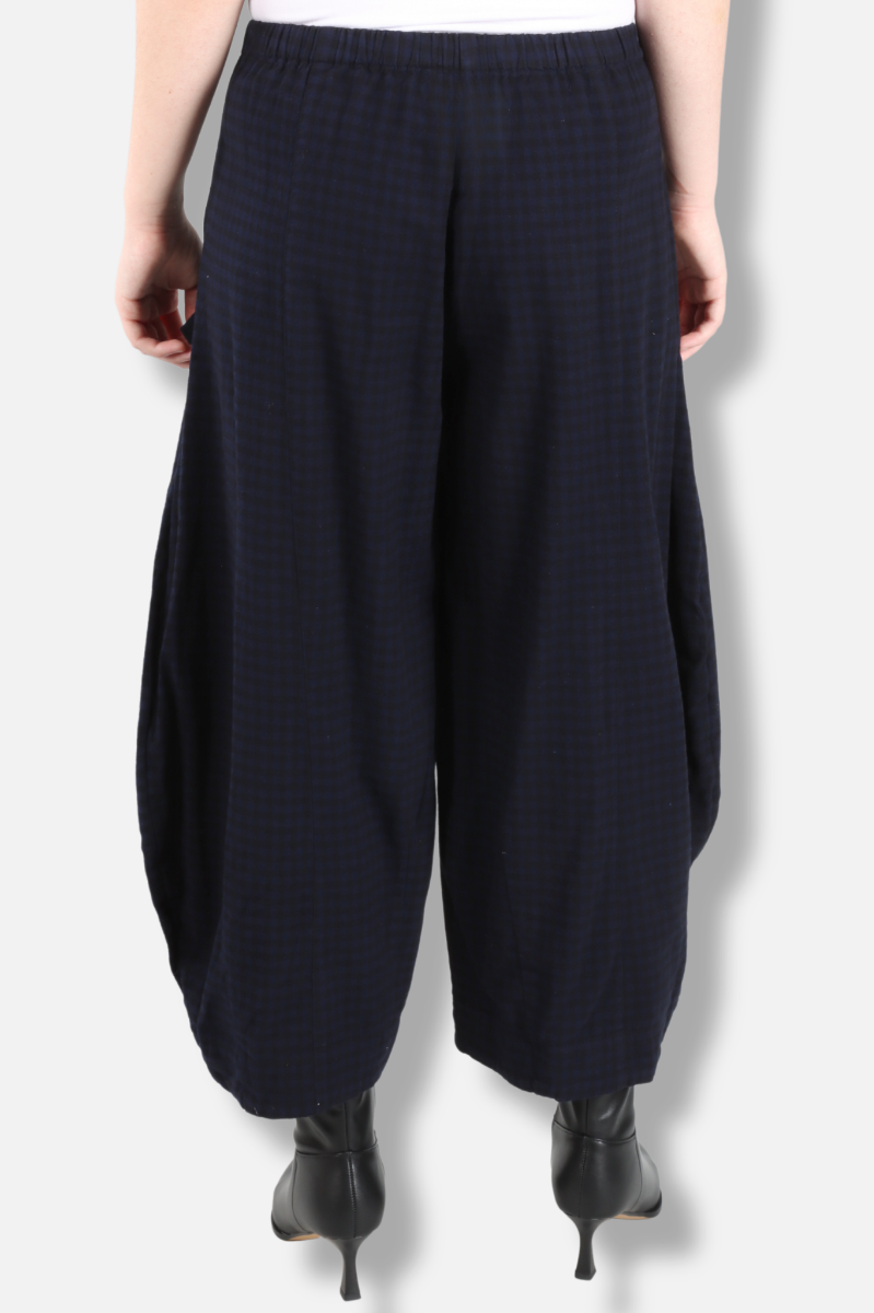 Double Pocket Pant - Indigo Check