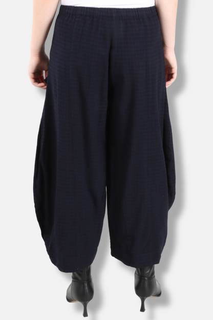 Double Pocket Pant - Indigo Check