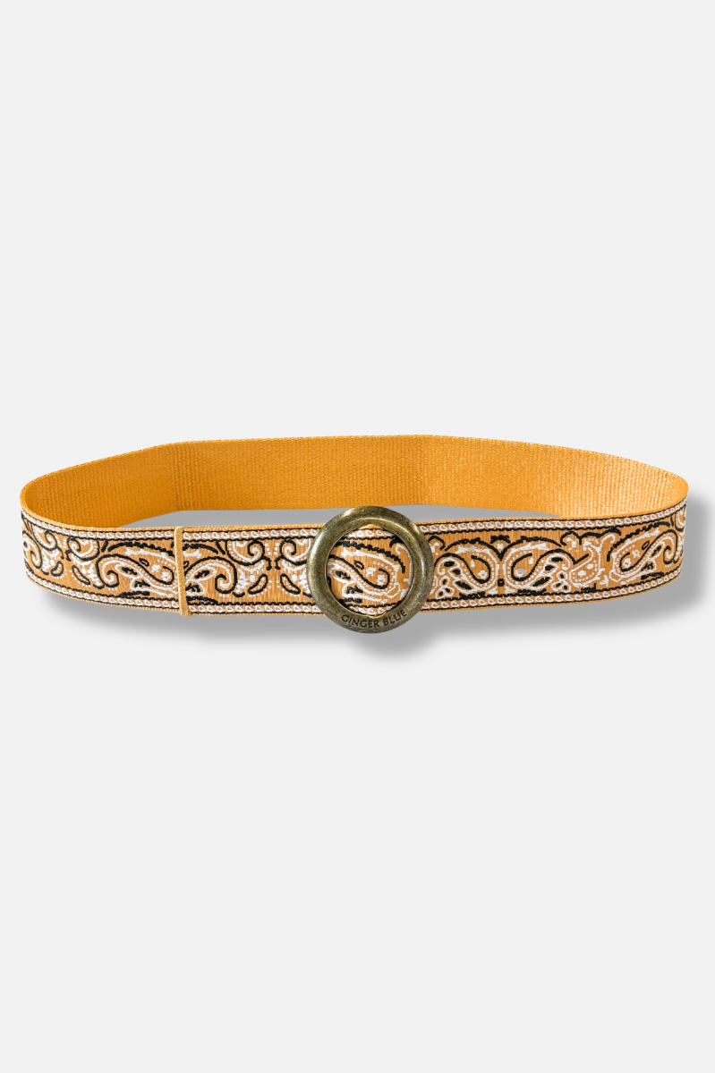 Paisley Please Belt - Gold & Yellow 
