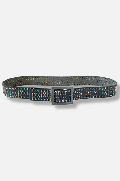 Multicolor Stud Belt - Black 