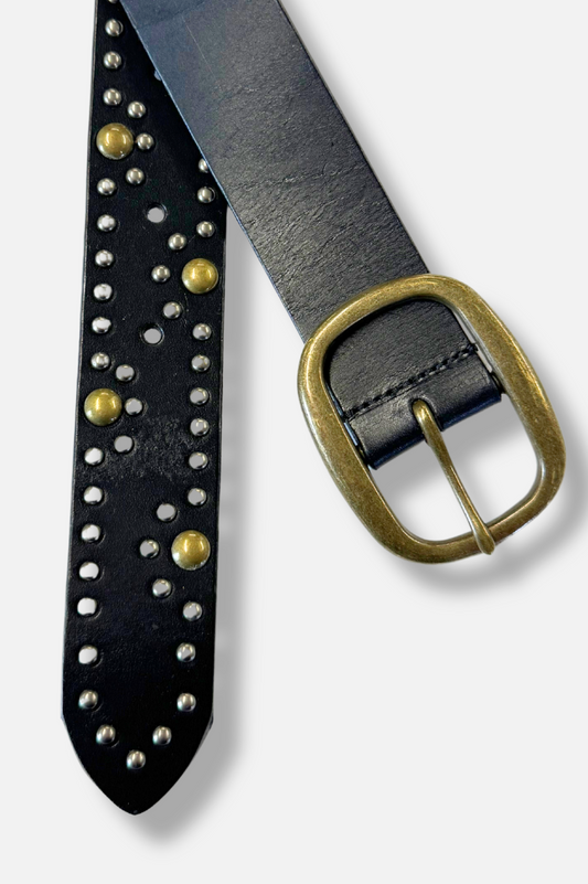 Silver Stud Belt - 100cm