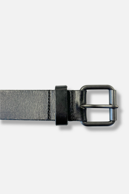 Stud Leather Belt - Black 