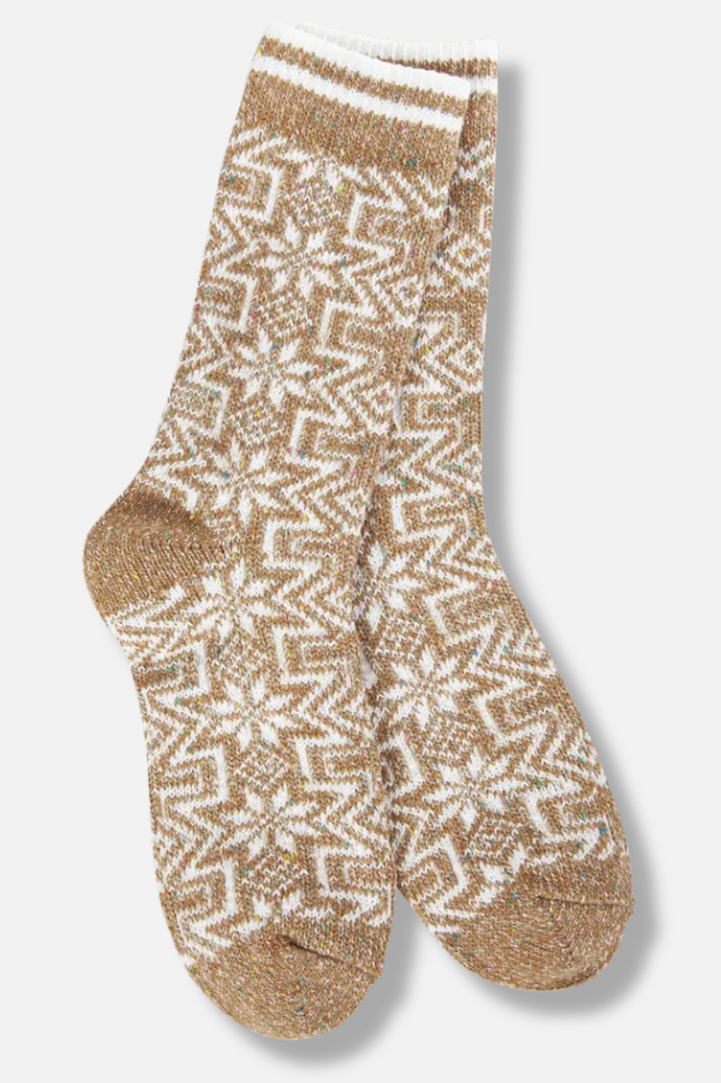 Holiday Confetti Gingerbread Socks