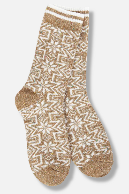 Holiday Confetti Gingerbread Socks