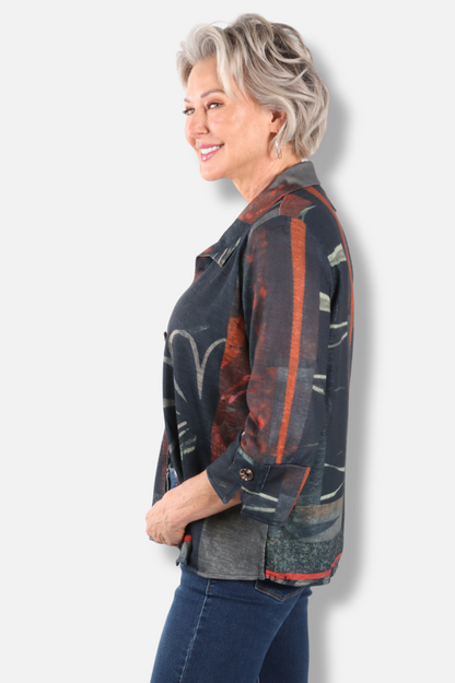 Button Front Shirt - Floral 