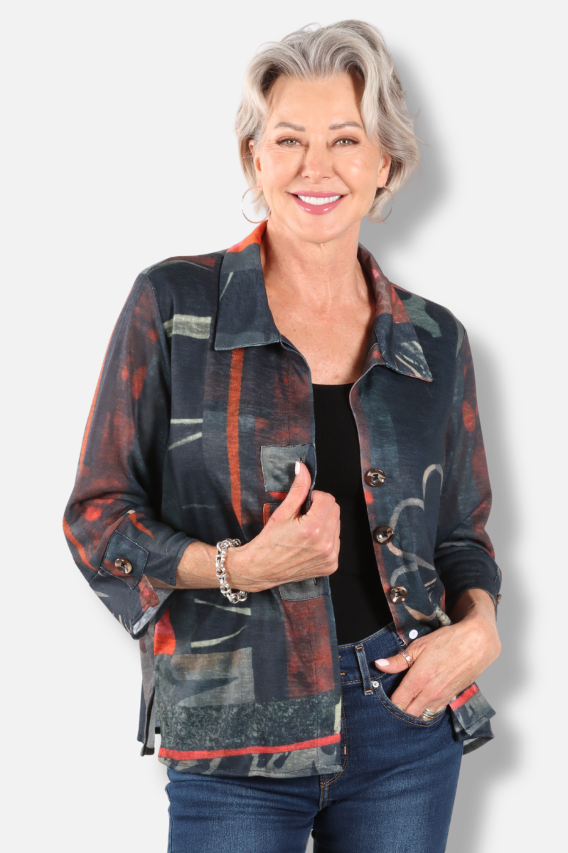 Button Front Shirt - Floral 