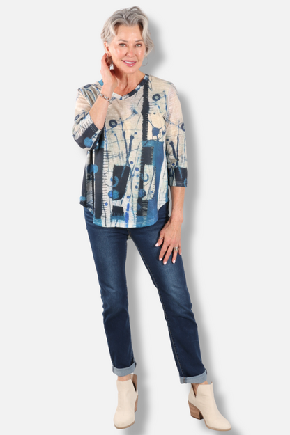 V-Neck Tee - Blue 