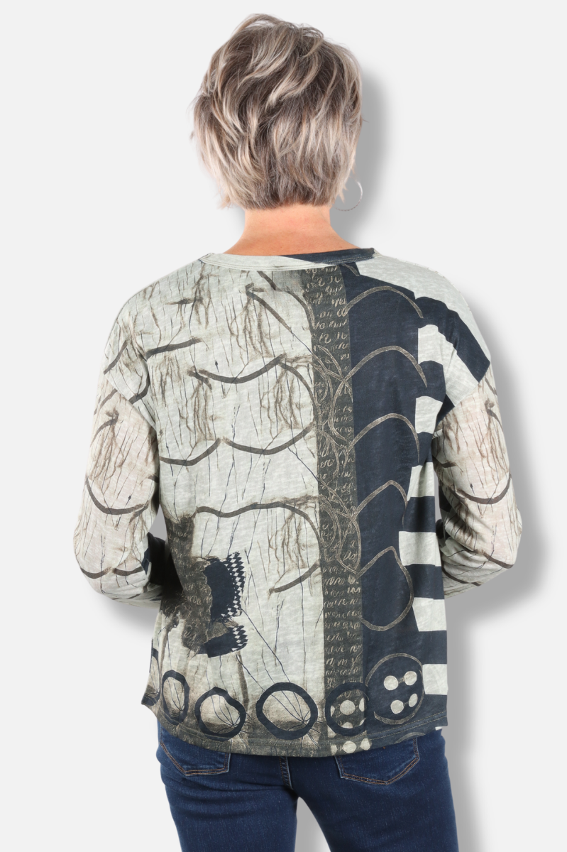 Slit Detail Top - Circles 