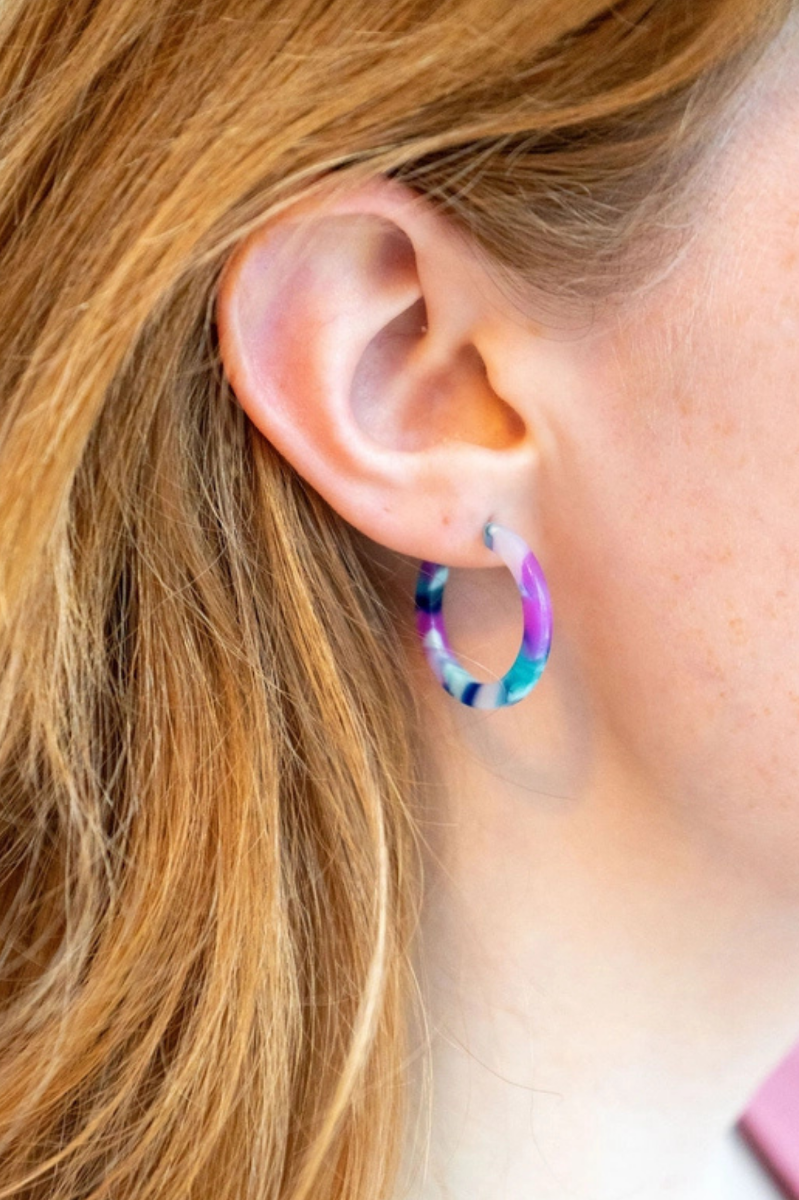 Cam Mini Hoops - Purple