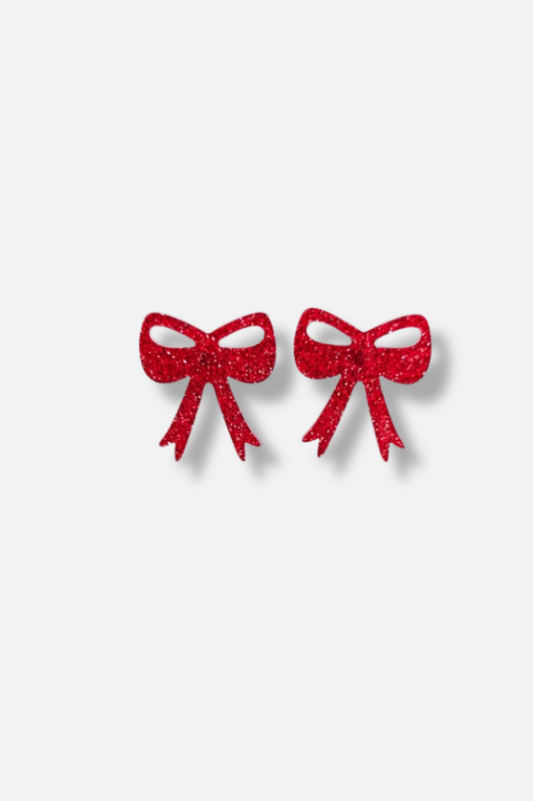 Bows Earring - Red