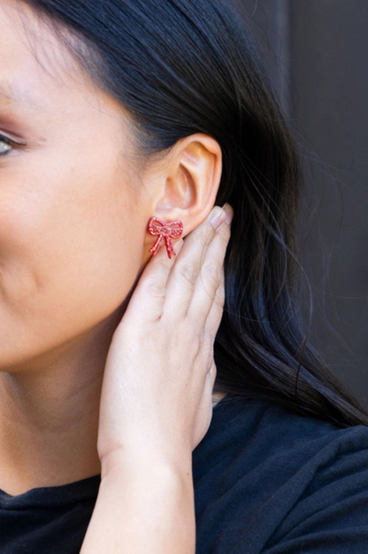 Bows Earring - Red