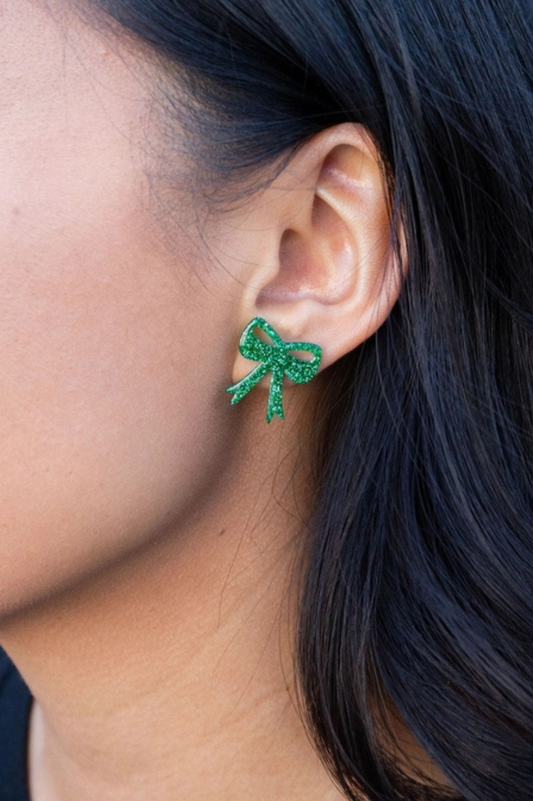 Bows Earring - Green