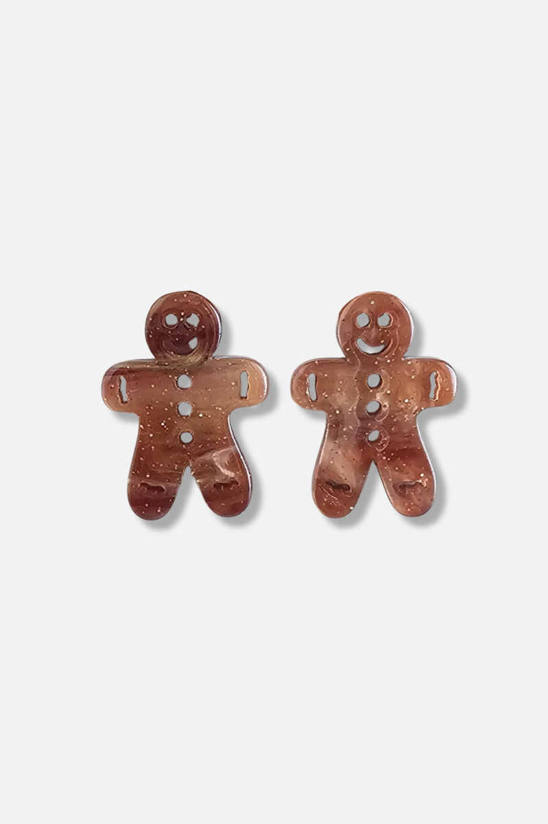 Holiday Gingerbread Earring - Brown Shimmer