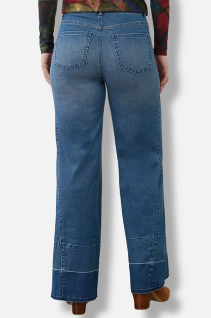 Suzanne Wide Leg Denim - Medium Blue 