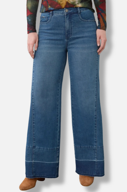 Suzanne Wide Leg Denim - Medium Blue 