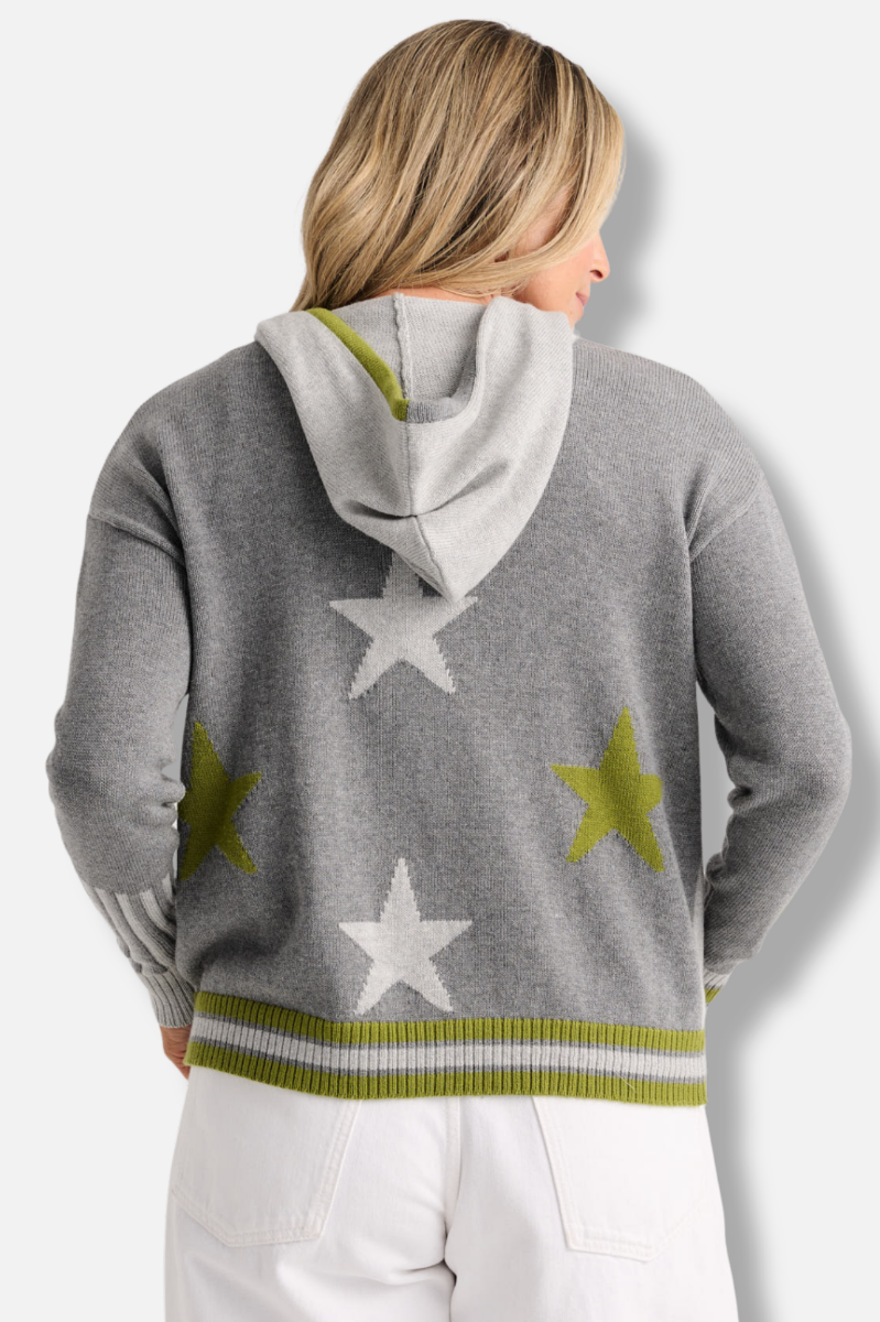 Stars Zip Hoody - Marl