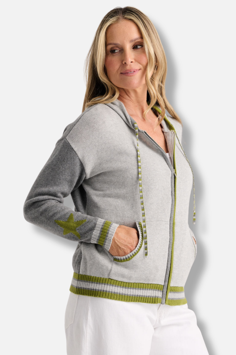 Stars Zip Hoody - Marl
