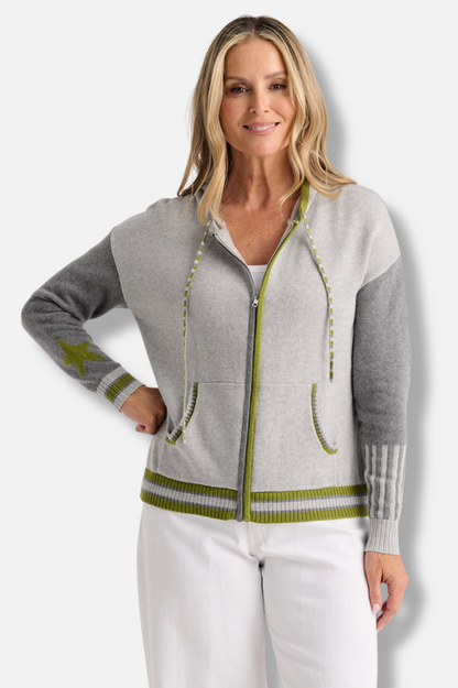 Stars Zip Hoody - Marl