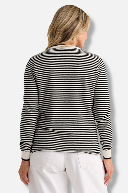Everday Stripe Sweater - White