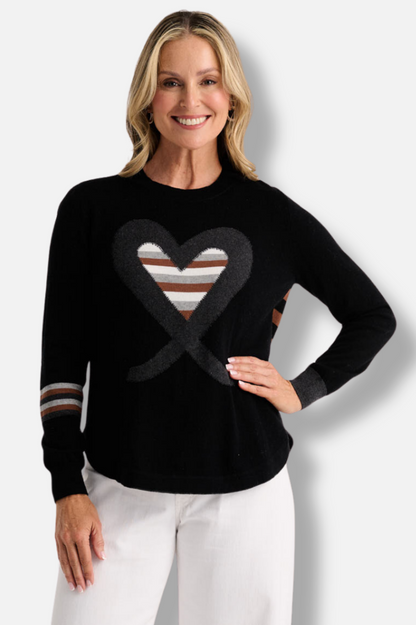 I Heart You Sweater - Black 