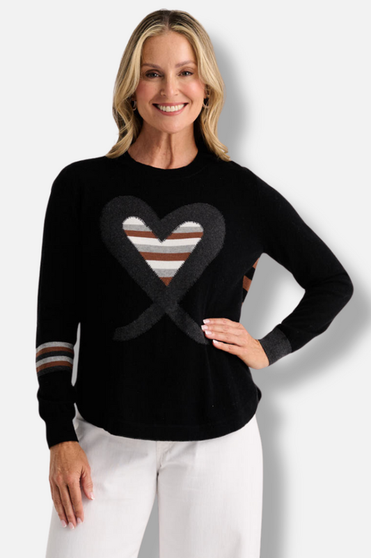 I Heart You Sweater - Black 
