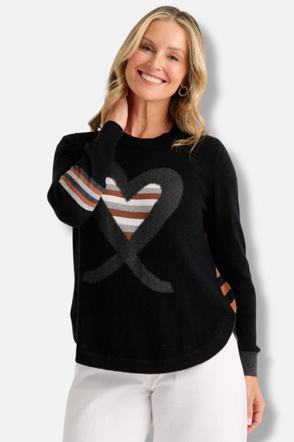 I Heart You Sweater - Black 