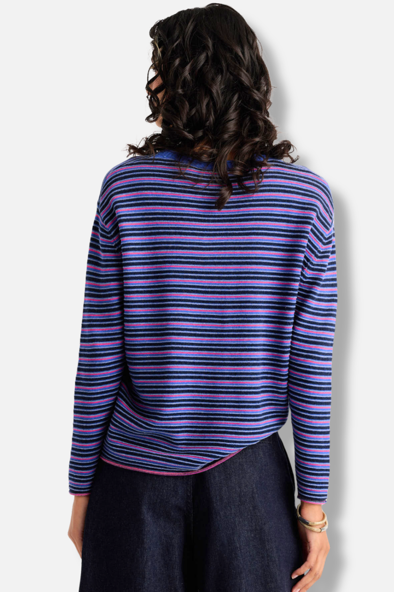 Textured Stripe Crew - Jean 