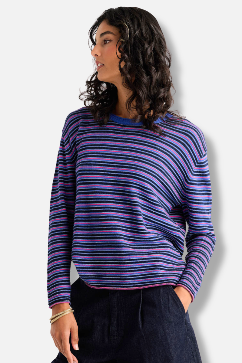 Textured Stripe Crew - Jean 