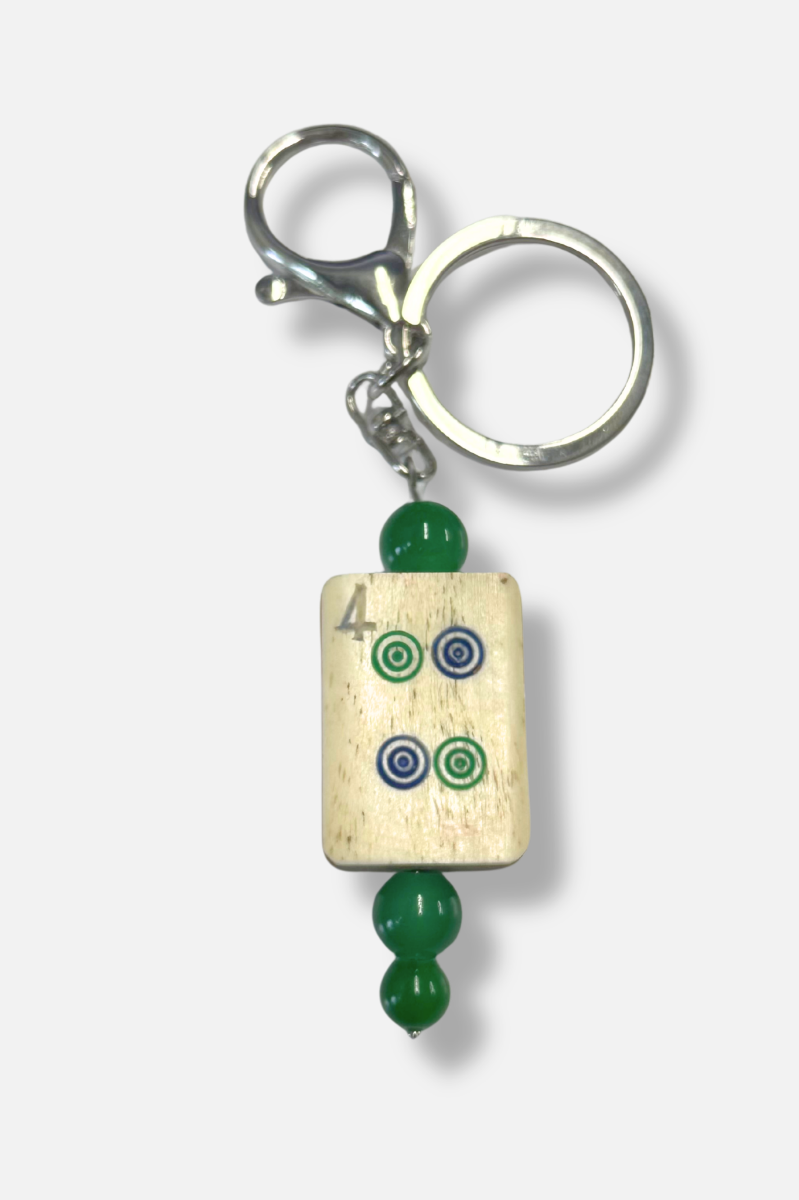 Vintage Mah-Jongg Tile Key Chain #1 