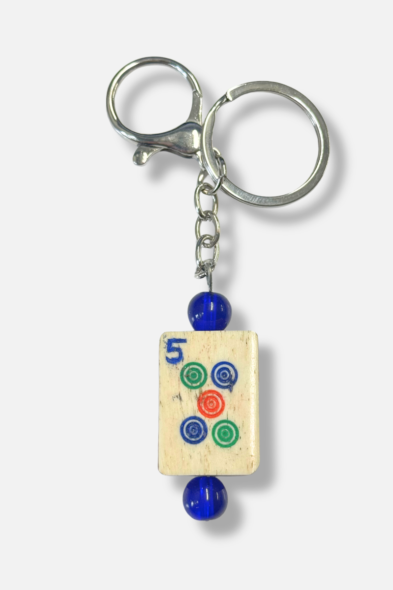 Vintage Mah-Jongg Tile Key Chain #3