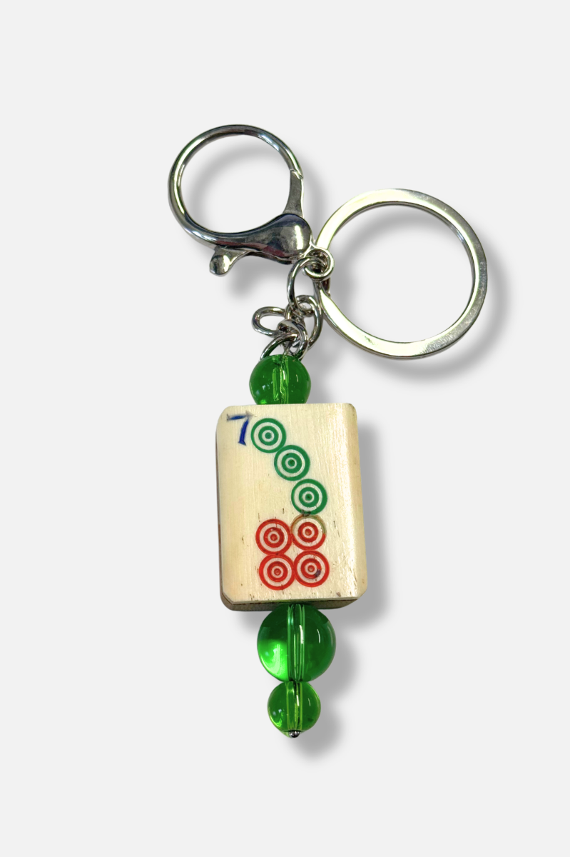 Vintage Mah-Jongg Tile Key Chain #7