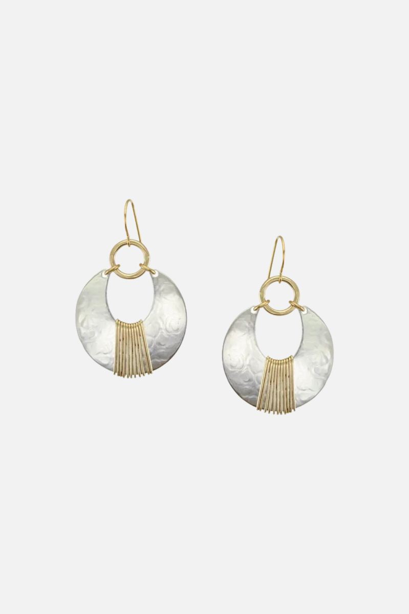 Wrapped Horseshoe Earring - Brass & Silver 