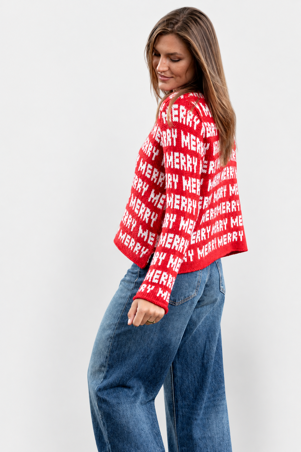 Merry Merry Crew Sweatshirt - Red Ginger