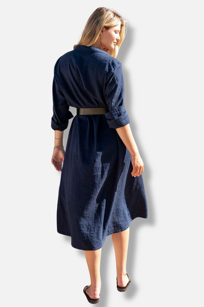 Hermosa Shirtdress - Navy