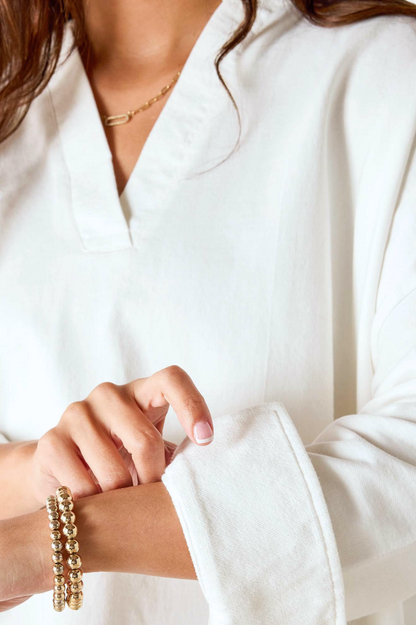 Frenchie Amelia Cuff - White