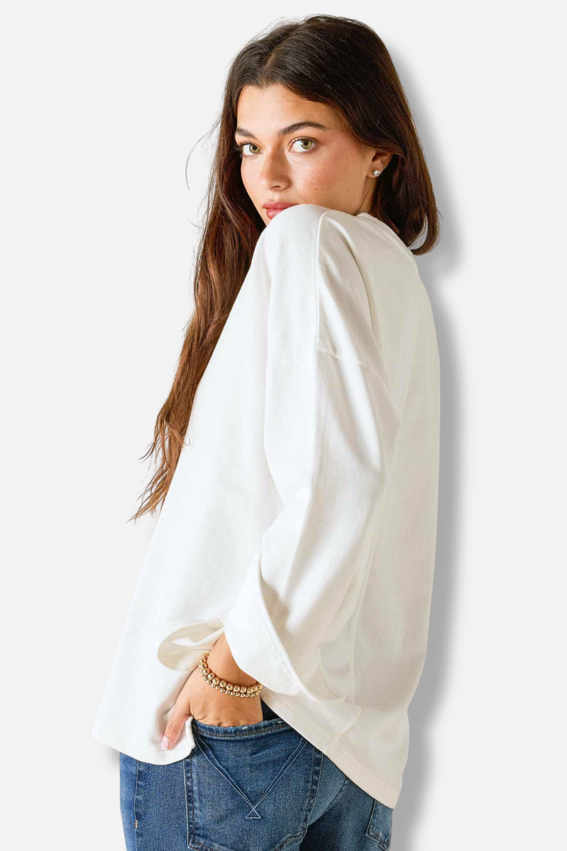 Frenchie Amelia Cuff - White