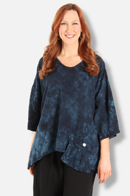 Pocket Top - Washed Sapphire