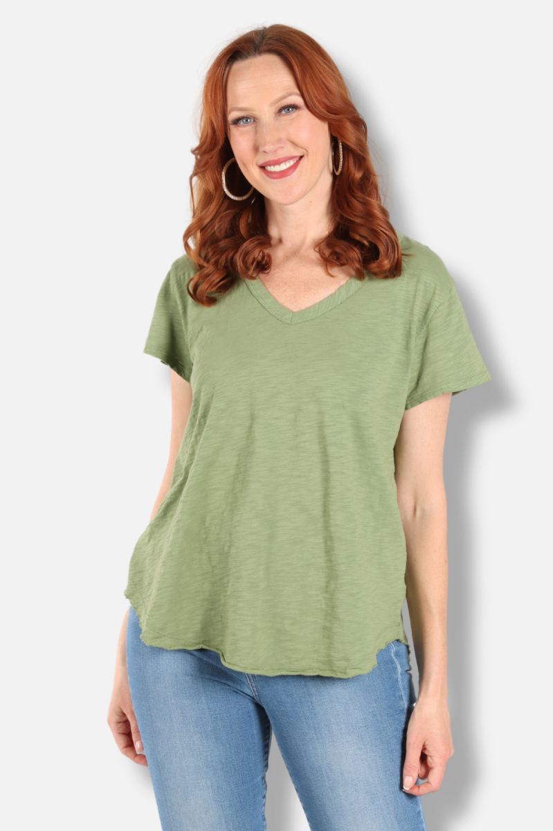 V-Neck Tee - Hazel