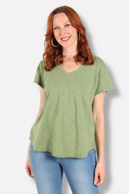 V-Neck Tee - Hazel