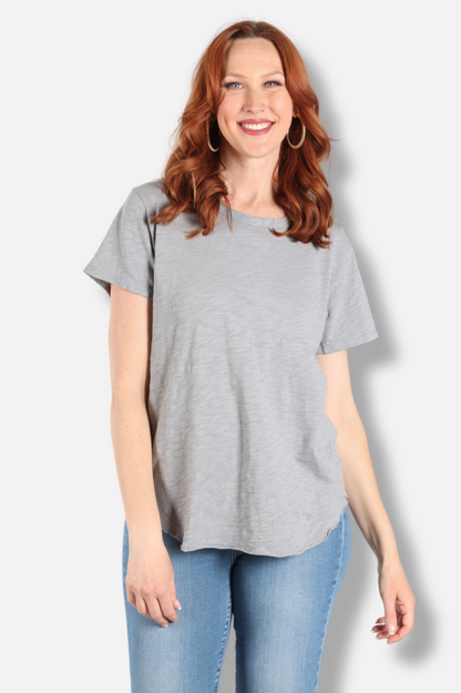 Short Sleeve Crew Tee - Heather Smoke