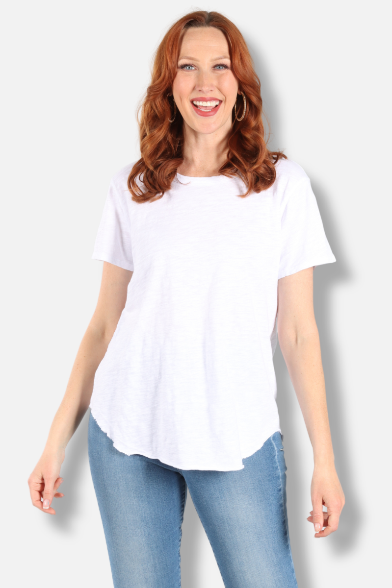 Short Sleeve Crew Tee - White