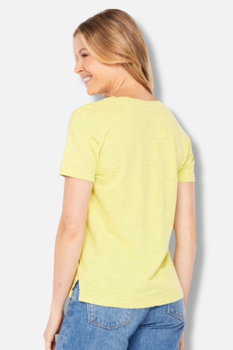V-Neck Boxy Tee - Lush Pear