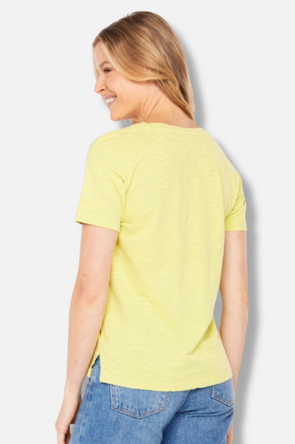 V-Neck Boxy Tee - Lush Pear
