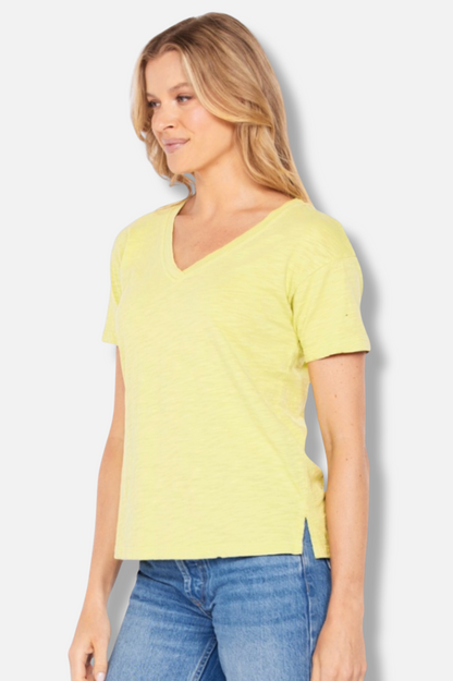 V-Neck Boxy Tee - Lush Pear