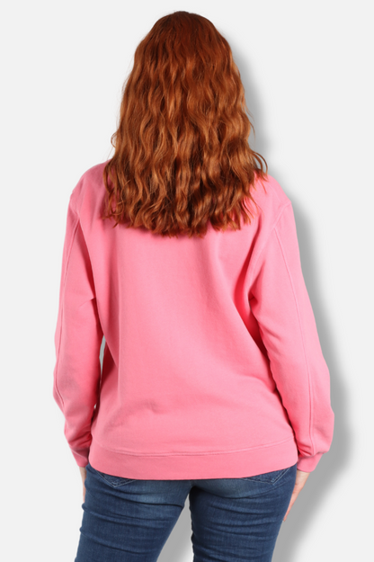 1/2 Zip Funnel - Pink Shimmer 